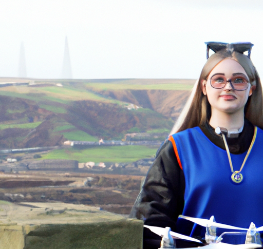 "Breaking Barriers: Burnley Graduate Soars as UK's Youngest Female Commercial Drone Pilot"