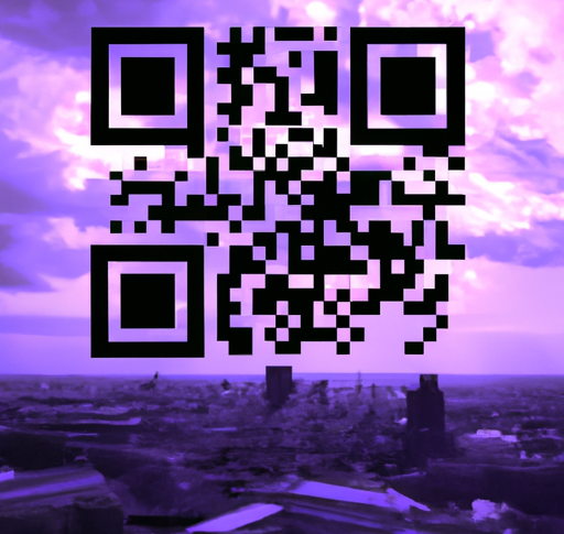 "Mysterious Purple QR Code Formation Spotted Hovering Above London Skyline"