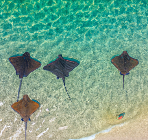 Drone Captures Spectacular Footage of Spotted Eagle Rays Swimming Near Florida Beachgoers